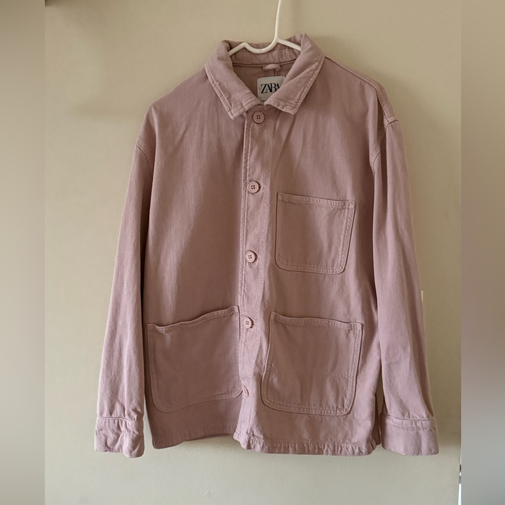 {Zara}-Size:L-Dusty Rose Denim Jacket